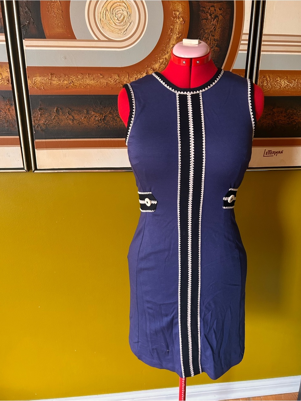 Lilly Pulitzer Navy Mini Dress with White Trim